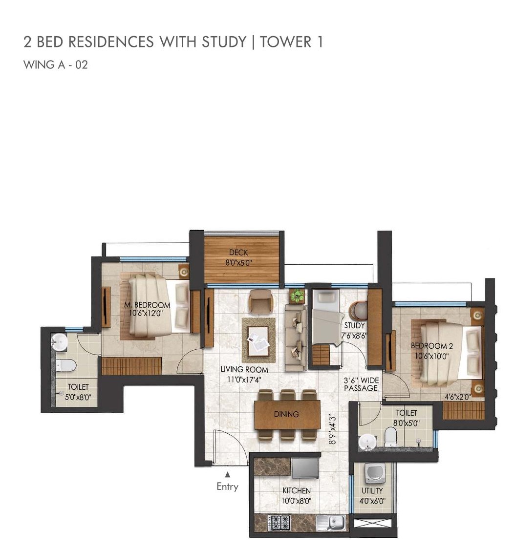 2.5 BHK Floor Plan